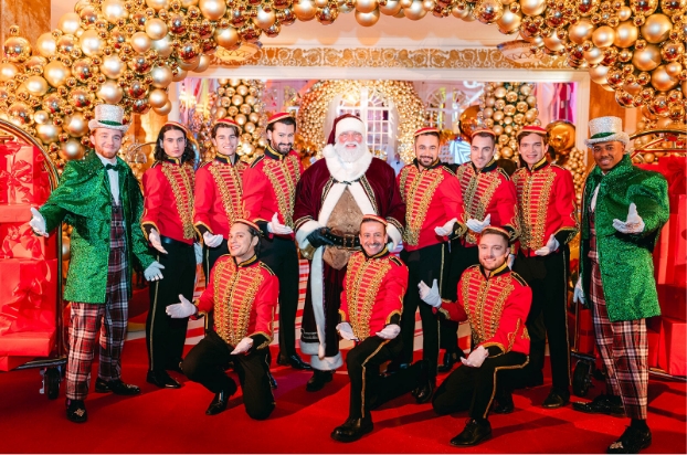 Photo de groupe avec le Père Noël